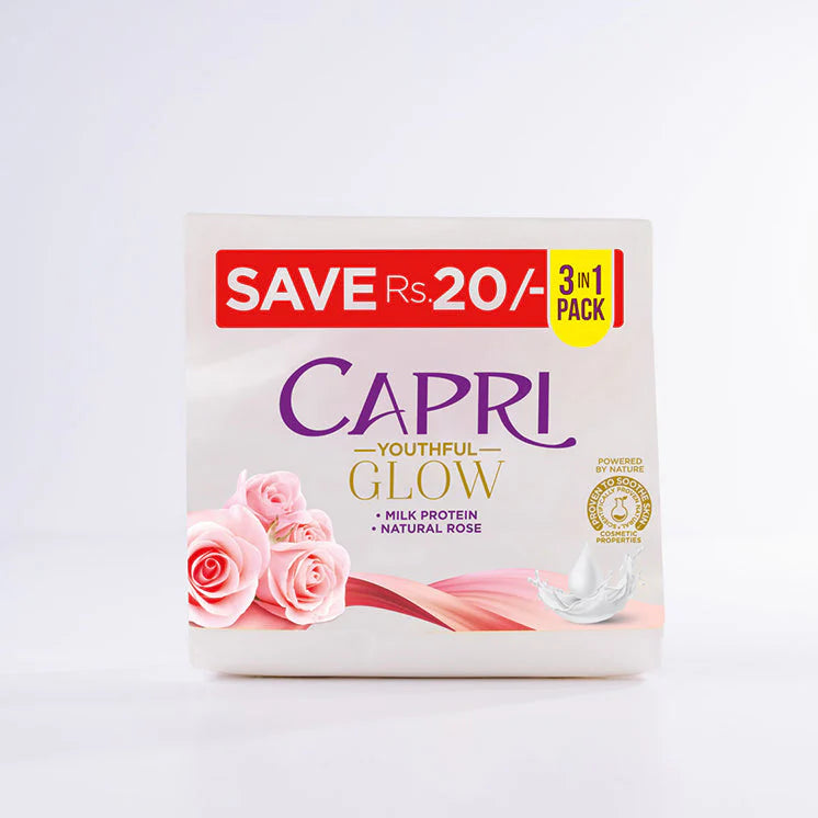 CAPRL YOUTHFUL GLOW MILK PROTEN NATURAL ROSE 3 IN 1  120GM