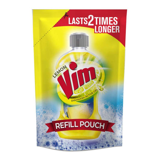 VIM LEMON DISHWASH ACTIVE GEL REFIL POUCH 750ML