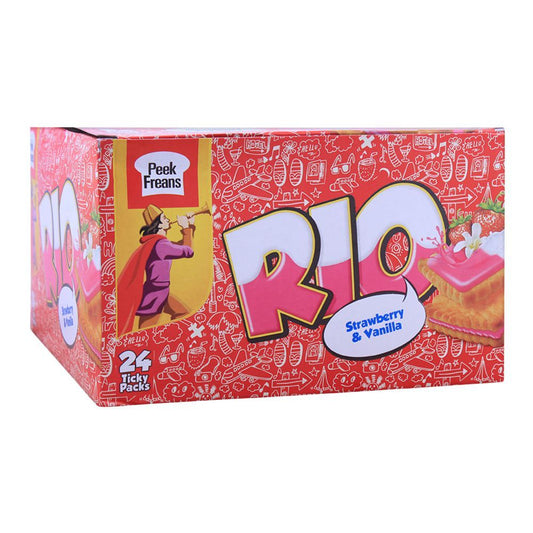 PEEK FREANS RIO STRAWBERRY VANILLA 24 TICKY PACKS