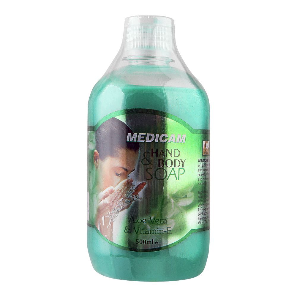 MEDICAM ALOE VERA &VITAMIN-E HAND BODY SOAP 500ml