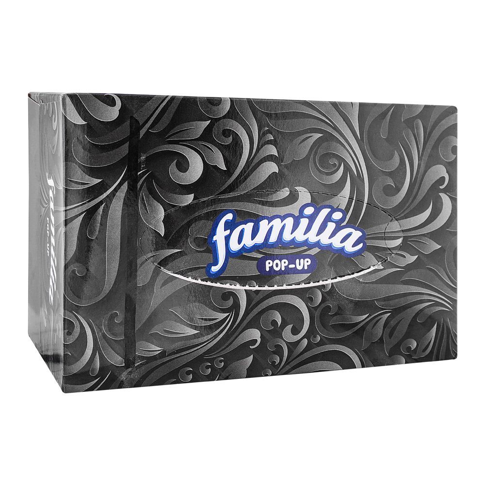 FAMILIA POP-UP BLACK TISSUE  BOX , 150 X 2 Ply