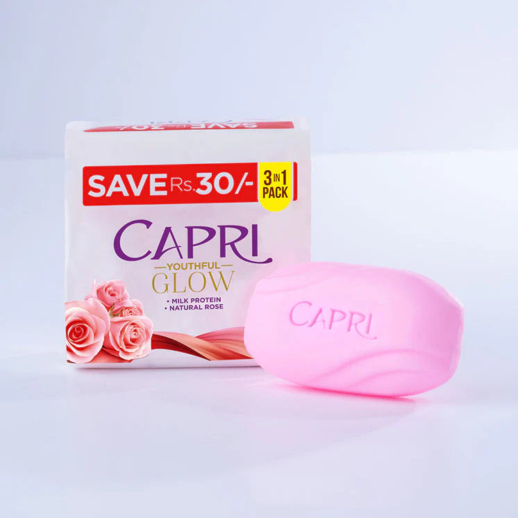 CAPRIL YOUTHFUL GLOW MILK PROTEN NATURAL ROSE 3 IN 1  160 GM