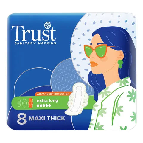 TRUST SANITARY NAPKINS 8 MAXI THICK