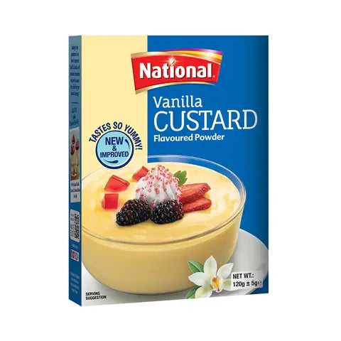 NATIONAL VANILLA CUSTARD FLAVOURED POWDER 120G