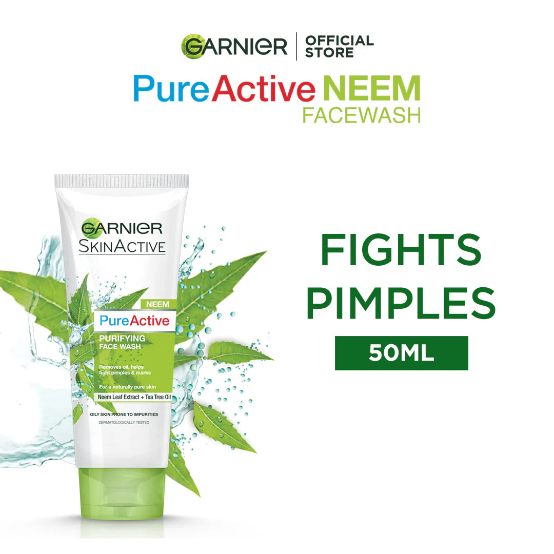 GARNIER SKIN ACTIVE NEEM PURE ACTIVE PURIFING FACE WASH 50ml