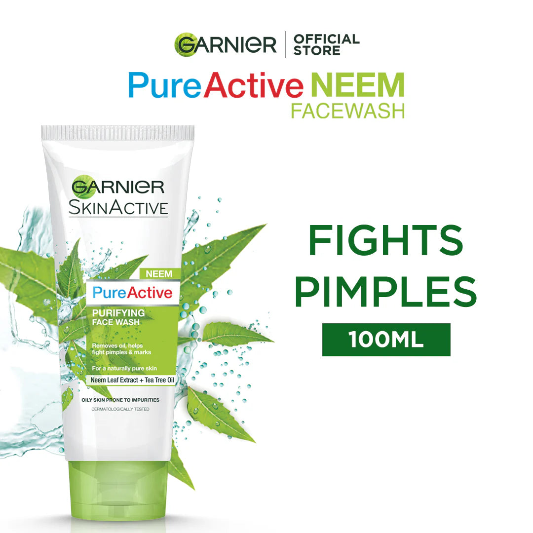 GARNIER SKIN ACTIVE NEEM PURE ACTIVE PURIFYING FACE WASH 100ml