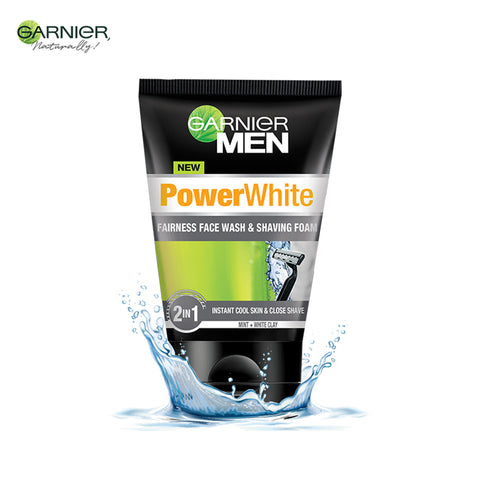 GARINIER MEN POWER WHITE ANTI-DARK CEELS FAIRNESS FACE WASH 100g