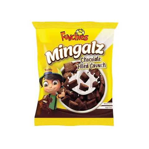 FUNCHIES MINGALZ CHOCOLATE FILLED CRUNCH 125G