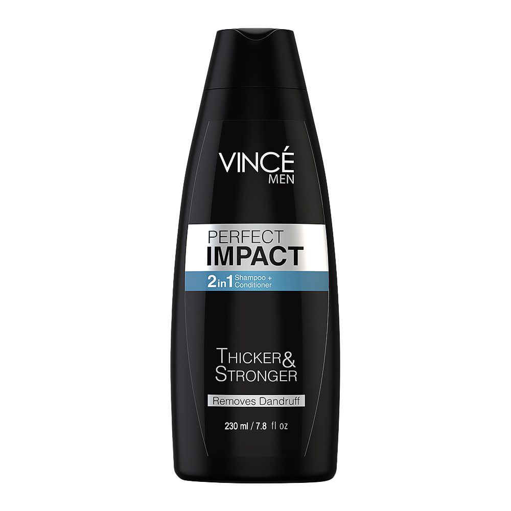 VINCE MEN PERFECT IMPACT 2IN1 SHAMPOO+CONDITIONER REMOVES DANDRUFF (230ml)