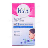 VEET EASY GEL FACE WAX STRIPS