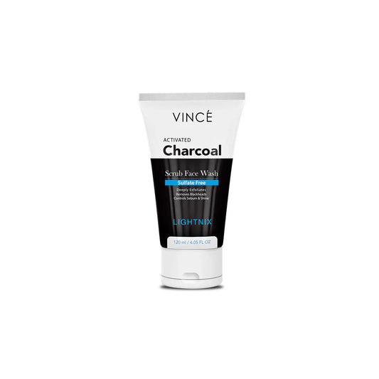 VINCE ACTIVATED CHARCOAL SCRUB FACE WASH 120ML