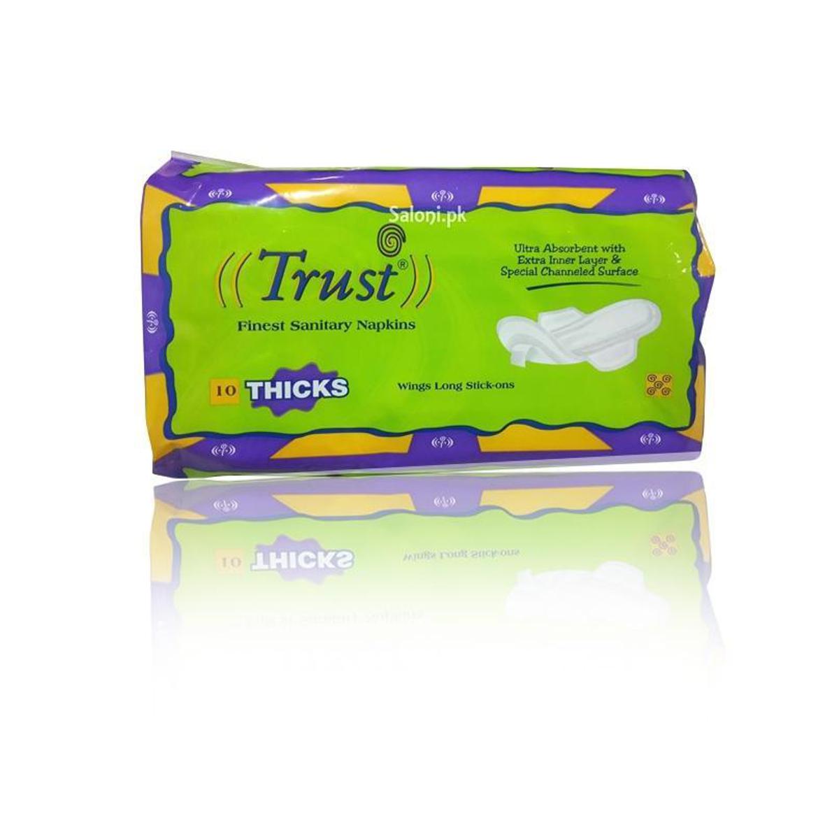 TRUST FINEST SANITARY NAPKINS 10 THICKS