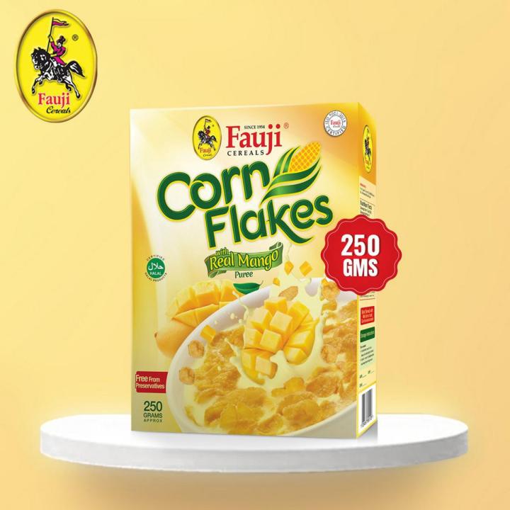 FAUJI CORN FLAKES WITH REAL MANGO PUREE 250G