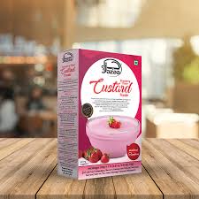 AL JAZAA STRAWBERRY FLAVOUR CUSTARD POWDER 250GM