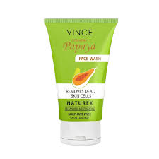 VINCE EXFOLIATING PAPAYA FACEWASH REMOVE DEAD SKIN CELLS 120ML