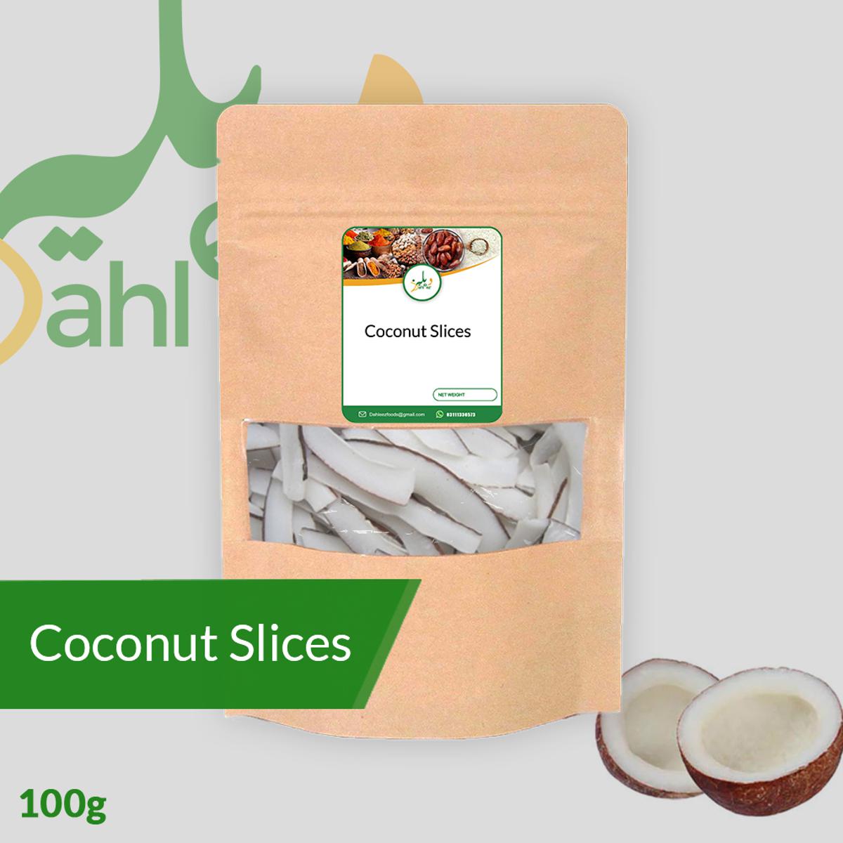 DAHLEEZ COCONUT SLICED 100G