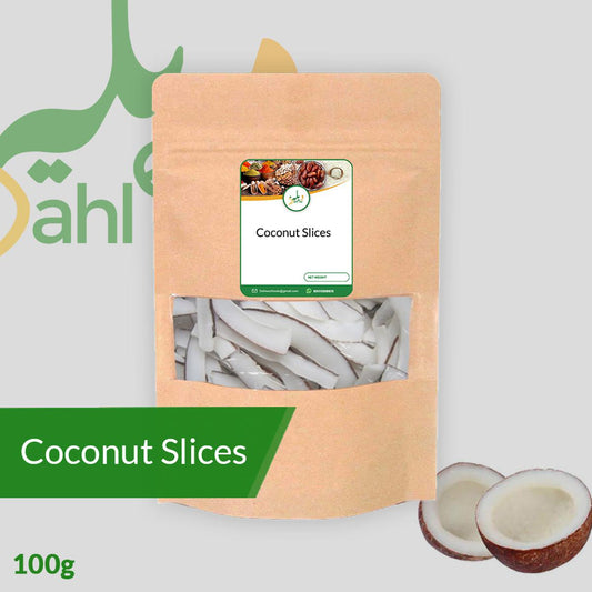 DAHLEEZ COCONUT SLICED 100G