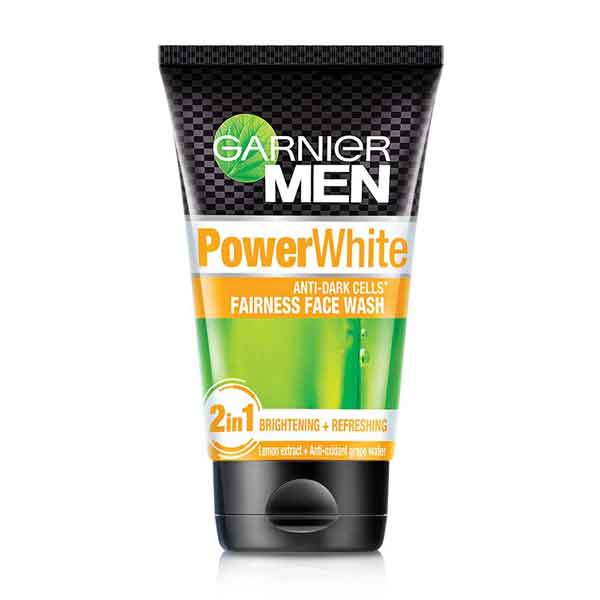 GARNIER MEN POWER WHITE FAIRNESS FACE WASH 100G