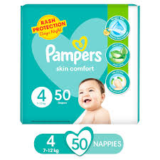 pampers skin comfort 50 diapers 7-12